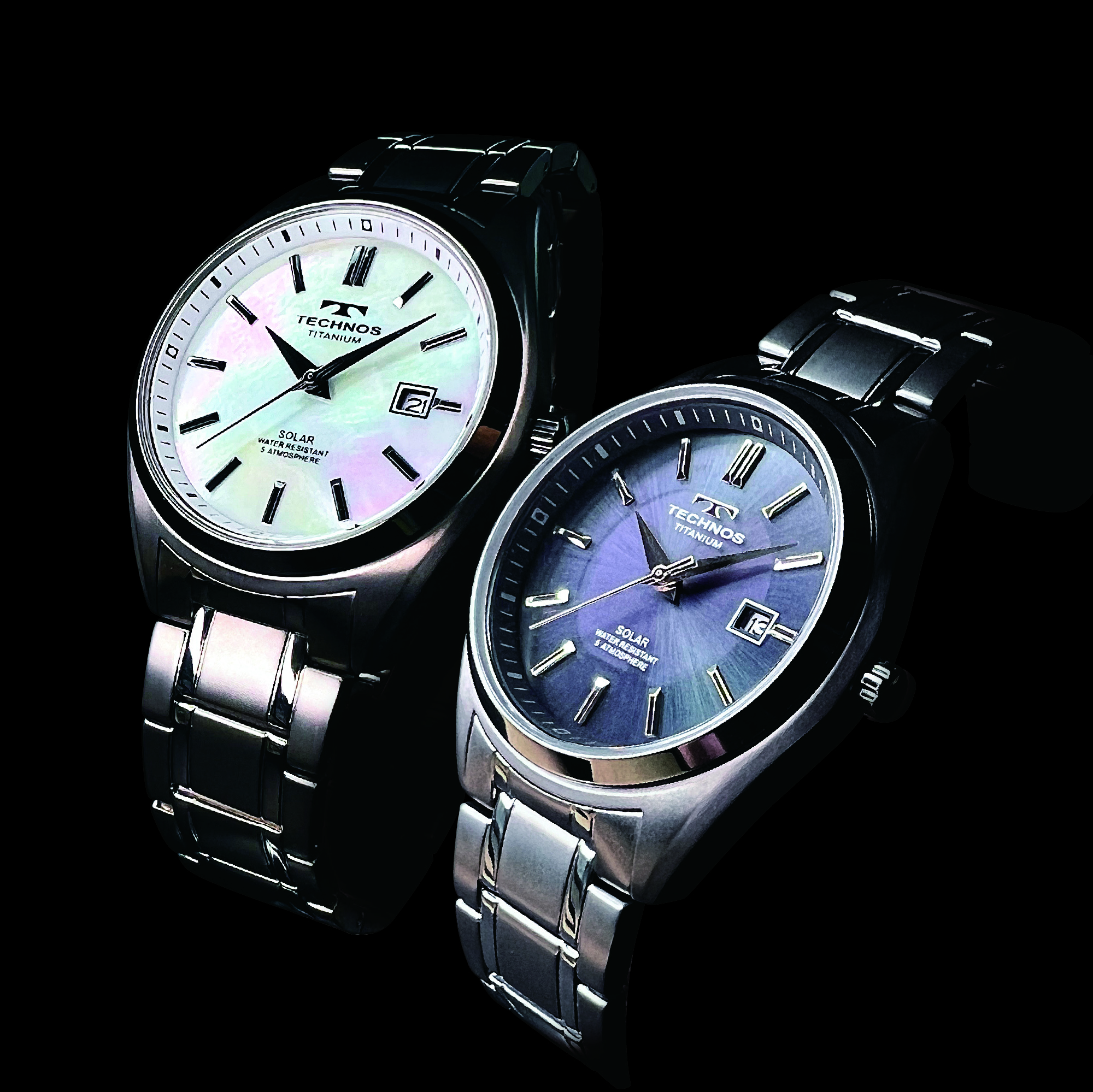 TECHNOS テクノス ブラック文字盤 メンズ腕時計 T9B72IB